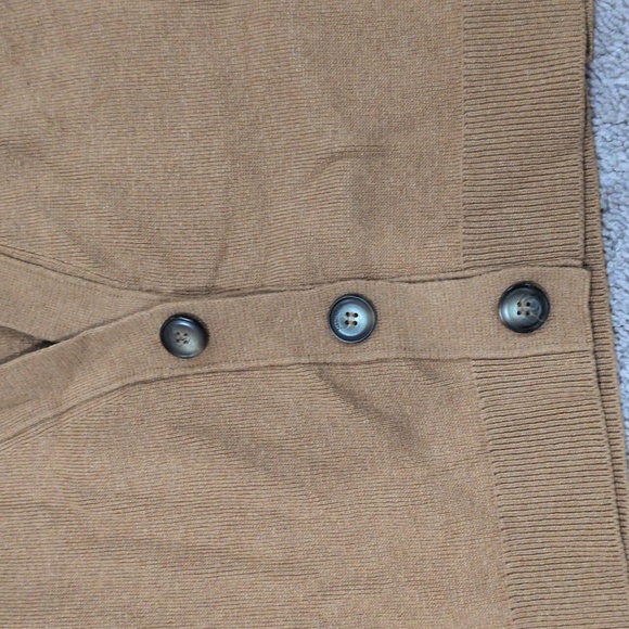Nanushka Camel Brown cardigan Wool Cashmere Blend Collared Size Medium - Picture 3 of 9
